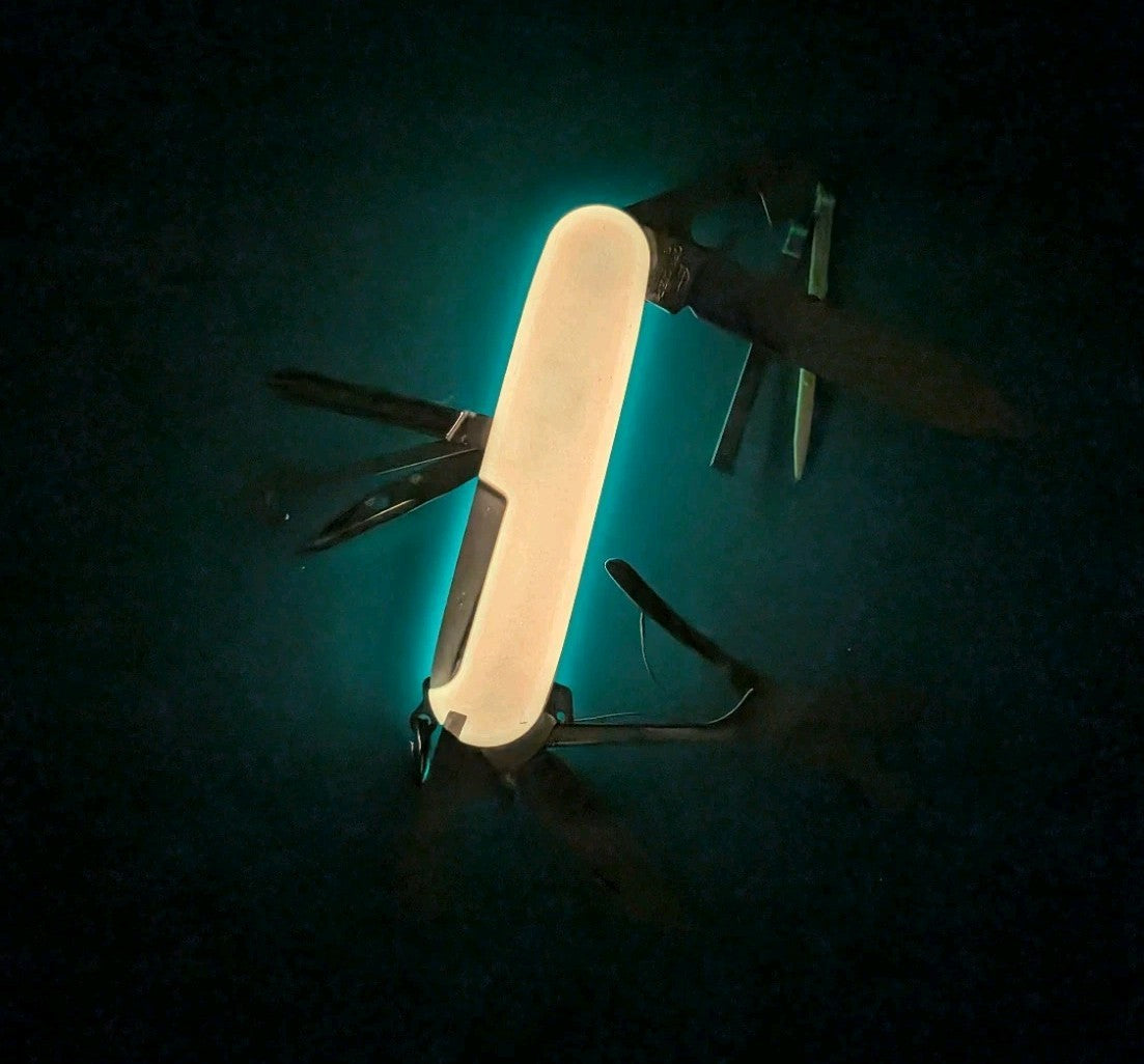 Custom Victorinox Super Tinker Glow in the Dark Swiss Army Knife Multi Tool!