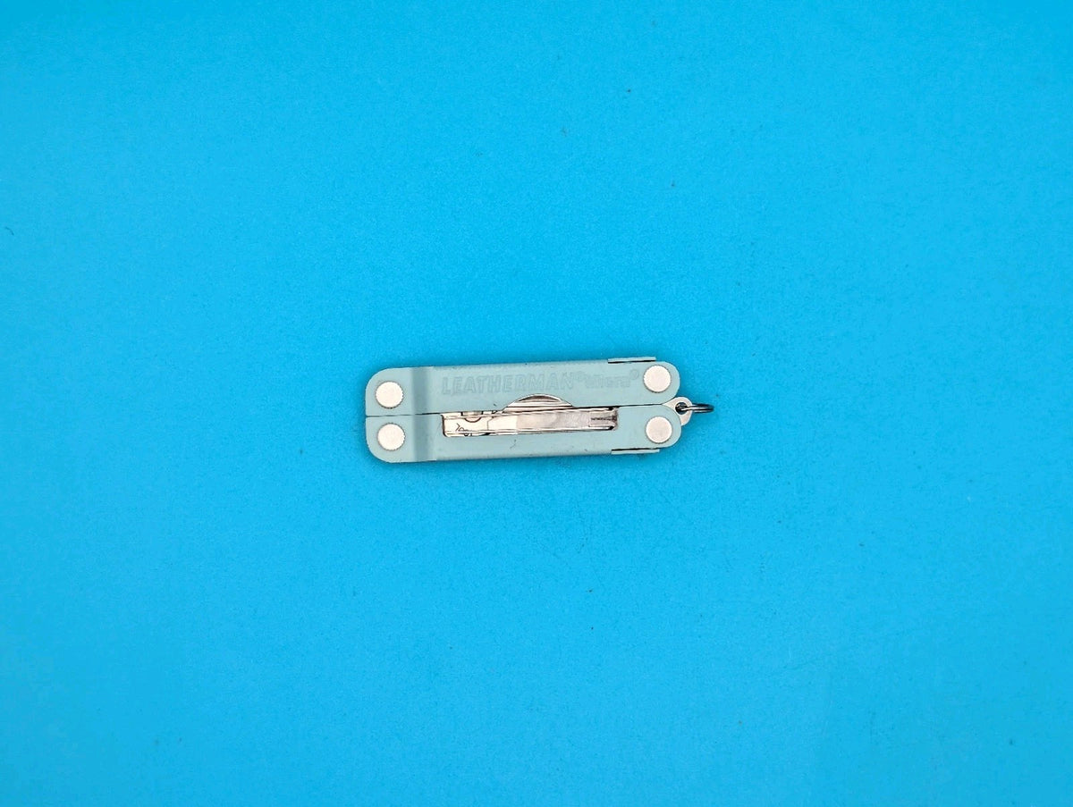 Custom Leatherman Micra Multi-Tool, Knife, Scissors, Key Ring, Teal! *SUNSHINE*