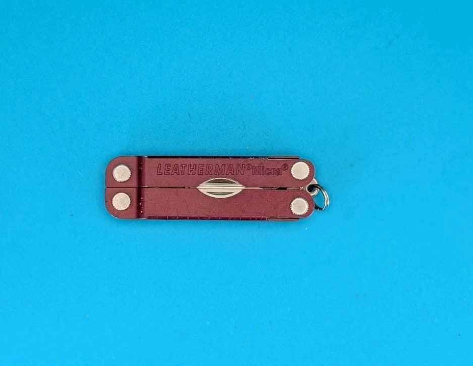 Leatherman Micra Multi-Tool, Knife, Scissors, Key Ring, Cherry Red!
