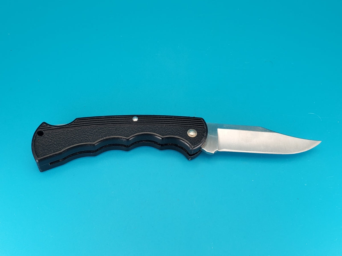 Buck USA 422 Bucklite Black Finger Groove Handle Lockback Knife! 1987 DATE