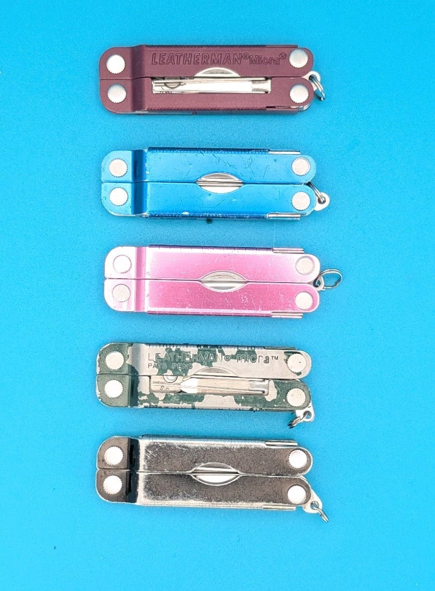 Leatherman Micra Multi-Tool Knife Scissors Key Ring! MIXED COLORS! LOT OF 5!