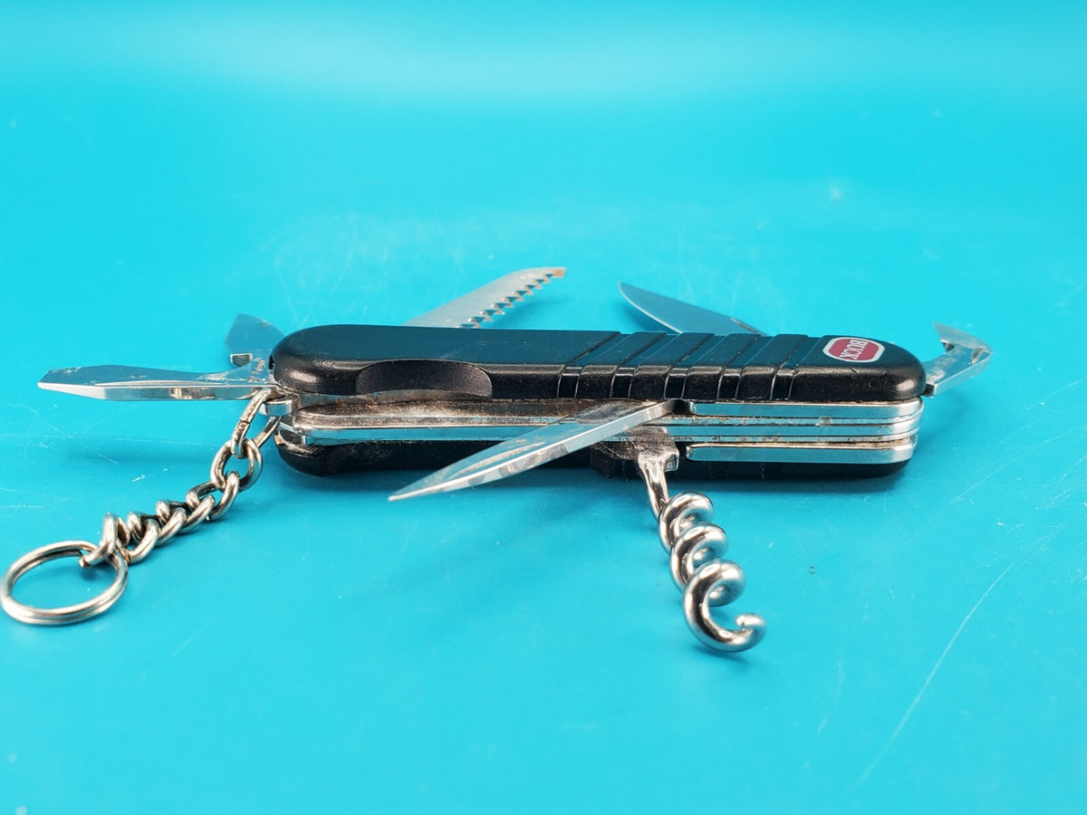 Black Wenger SwissBuck Trekker Swiss Army Knife Multi Tool!