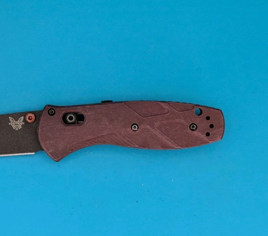 Benchmade 585BK-04 Mini Barrage Redstone Richlite 2.91" S30V Black Cerakote AXIS