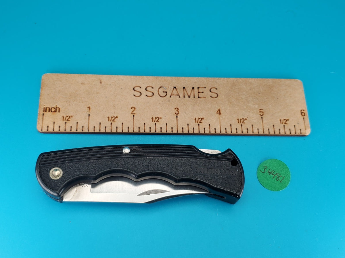 Buck USA 422 Bucklite Black Finger Groove Handle Lockback Knife! 1987 DATE
