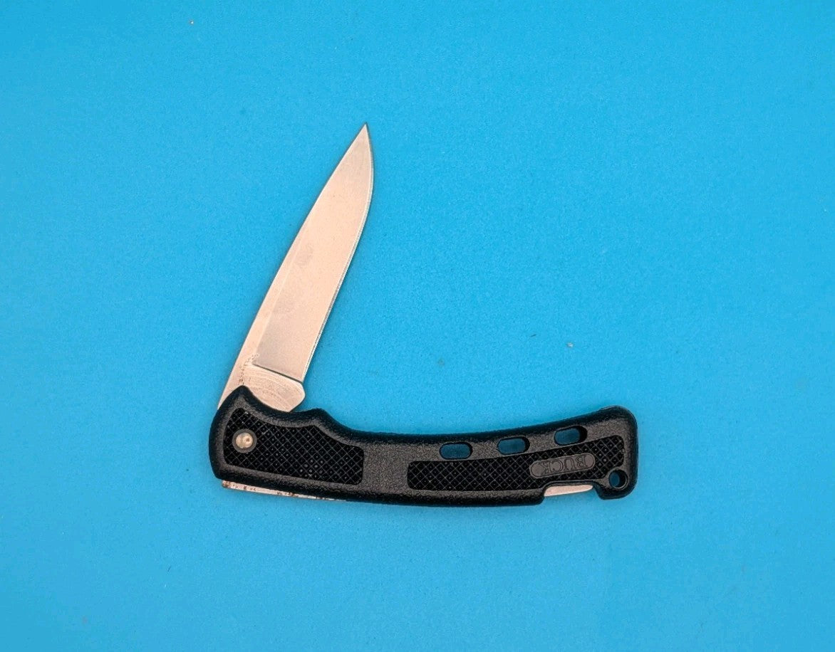 Vintage Buck 444 Bucklite Plain Edge Lockback Pocket Knife! Duck's Unlimited!