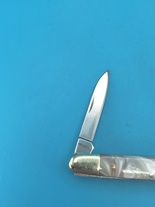 Boker Plus Traditional Series Two Blade Pocket Knife! Faux Mother of Pearl!