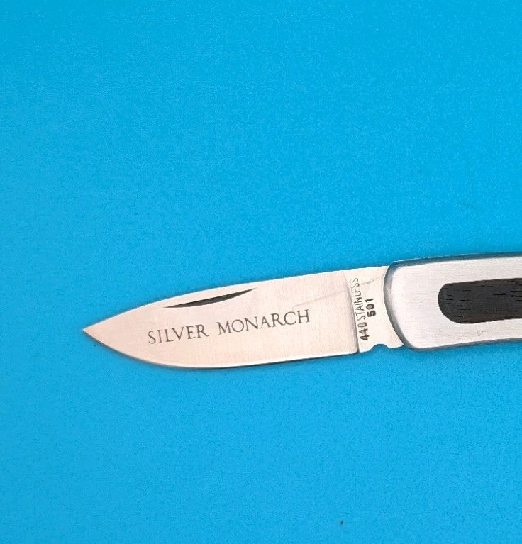 Vintage Silver Monarch C. I. 501 Pocket Knife Compass Industries CI Japan