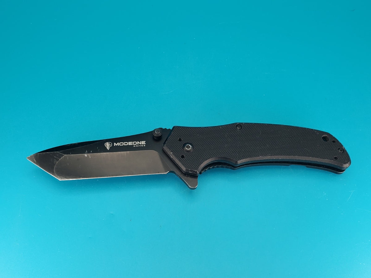 MODEONE KNIVES MO-FK-003-6 Plain Edge Frame Lock Black Folding Pocket Knife!