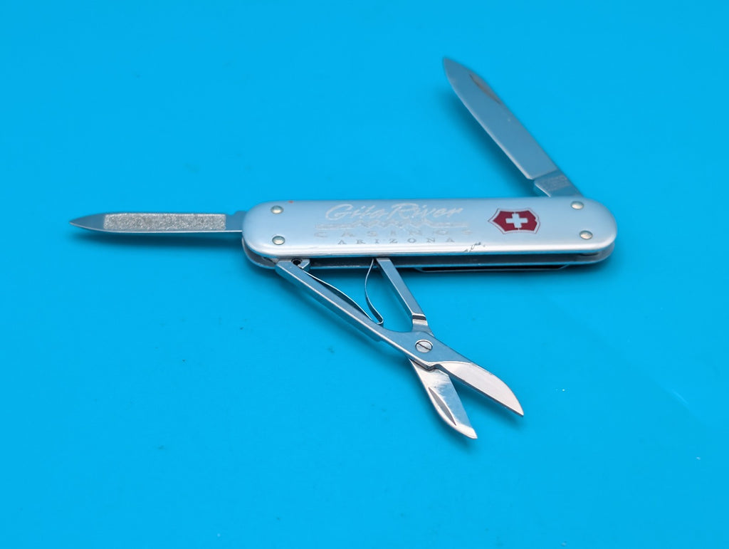 Victorinox Money Clip Silver Alox Swiss Army Knife Multi Tool! GILA RIVER CASINO
