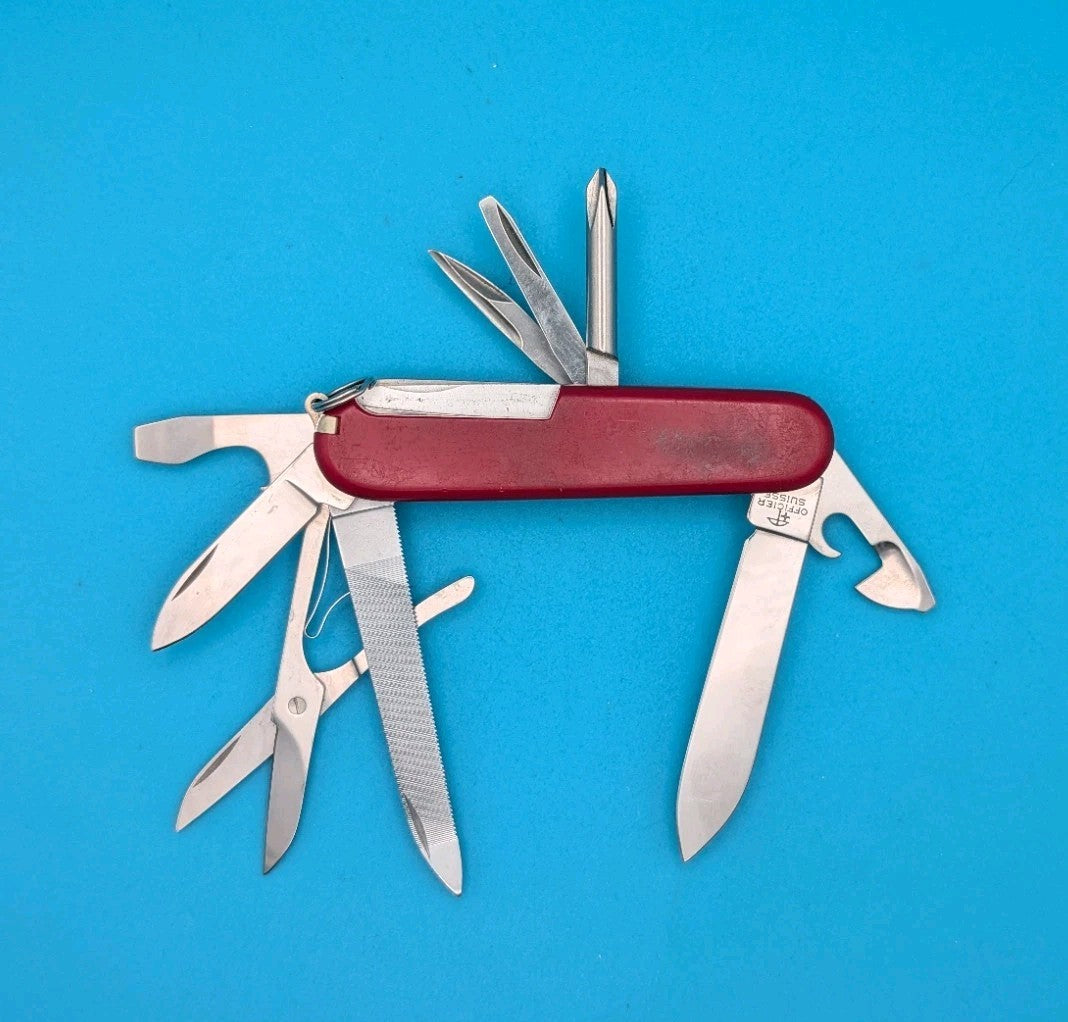 Victorinox Vintage Grand Prix Red Swiss Army Knife Multi Tool!