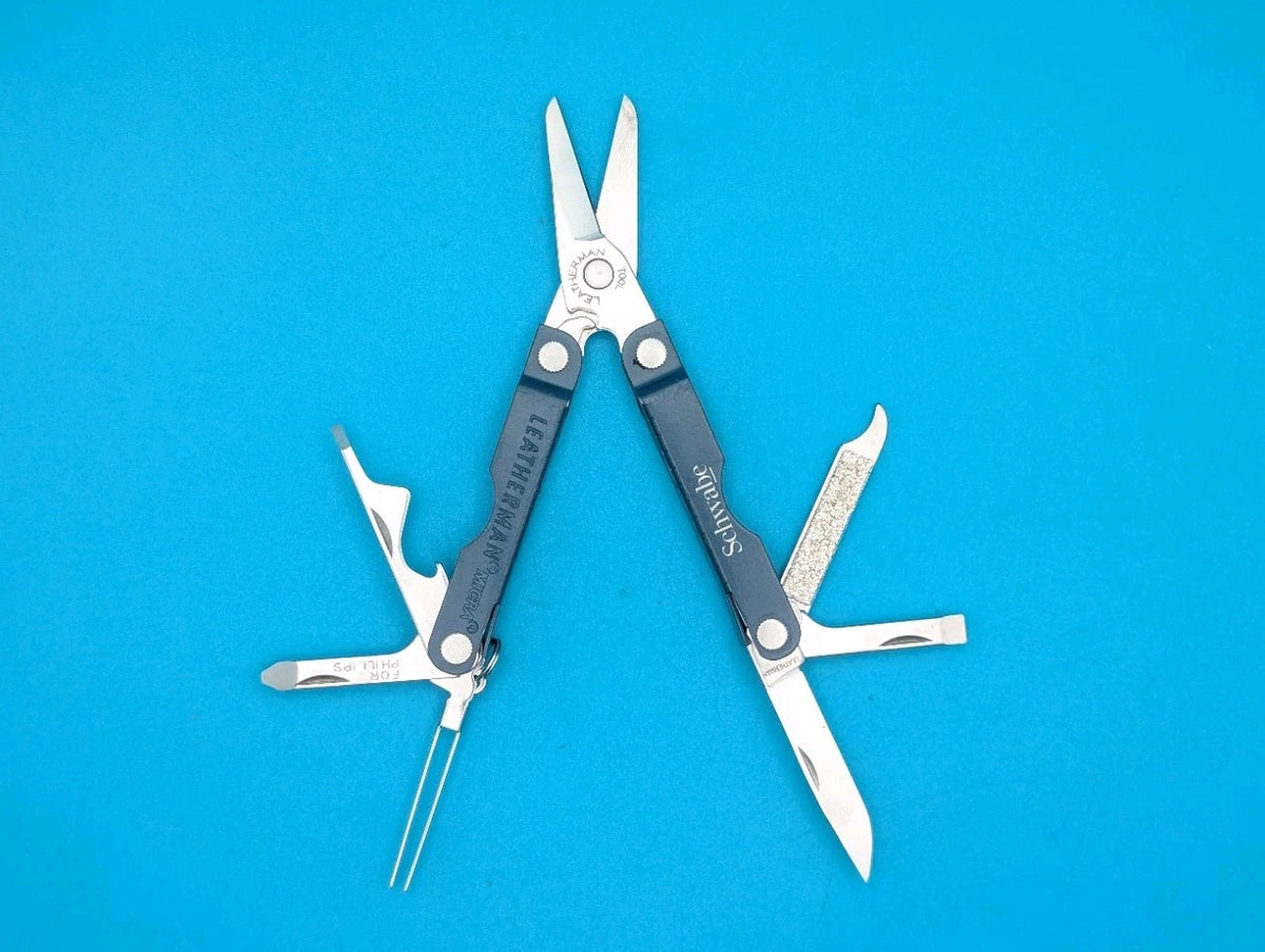 Leatherman Micra Multi-Tool, Knife, Scissors, Key Ring, Blue! *SCHWABE*