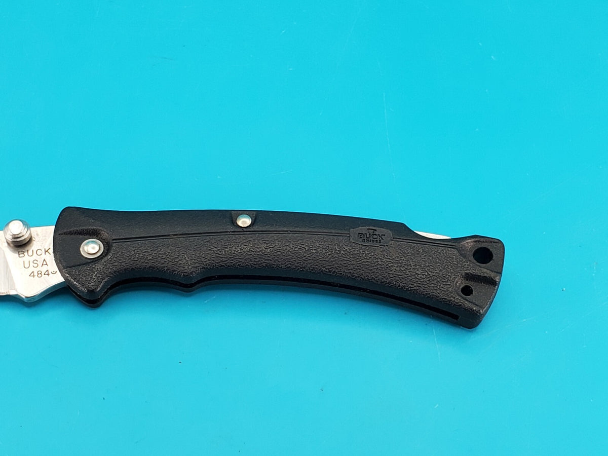 Buck USA Buckmasters 484 Pocket Knife Dated 2014 Plain Blade Black Handle
