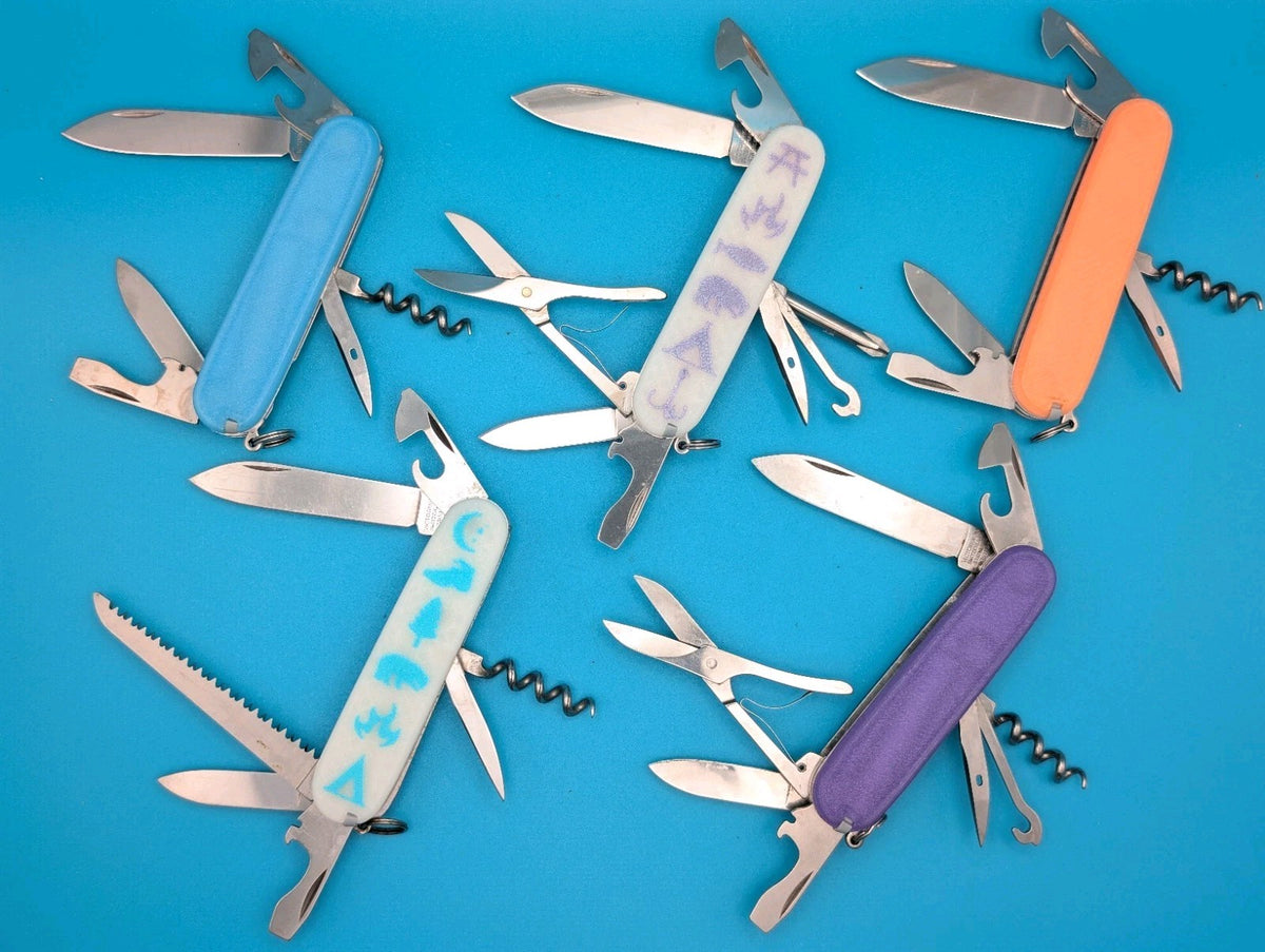 Custom Victorinox Glow in the Dark Swiss Army Knife Multi Tool! LOT OF 5!