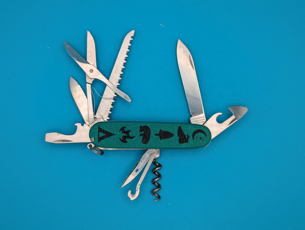 Custom Victorinox Huntsman Green & Black Swiss Army Knife Multi Tool!