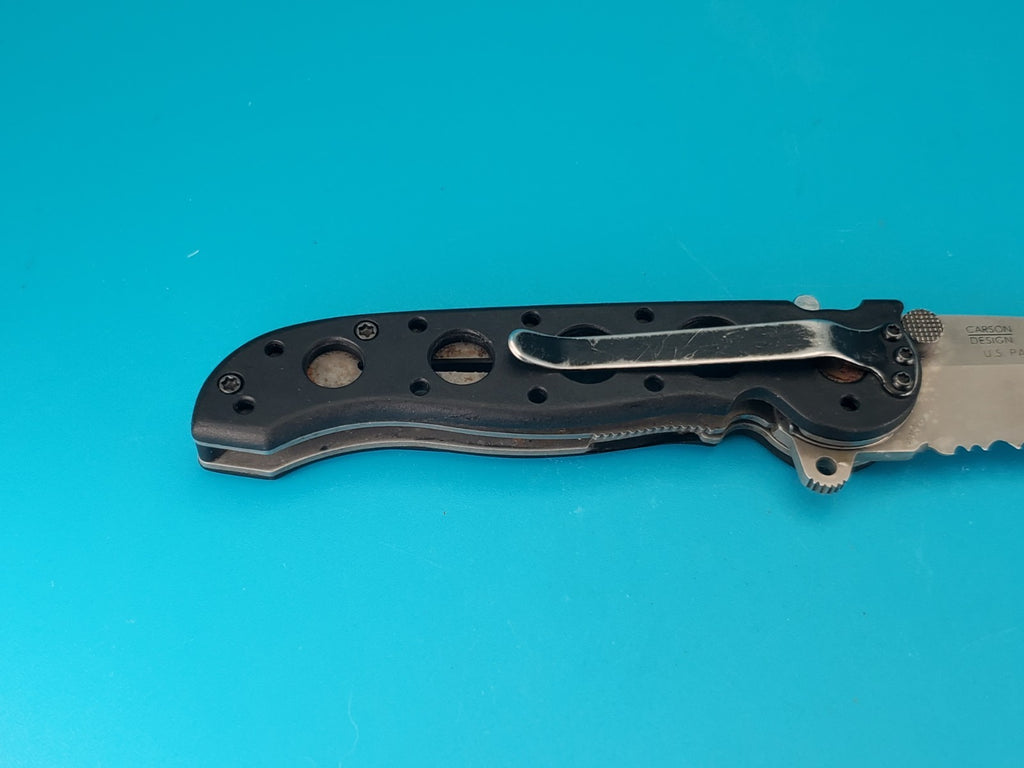 CRKT M16-12Z Black Handle Combo Edge Folding Pocket Knife!