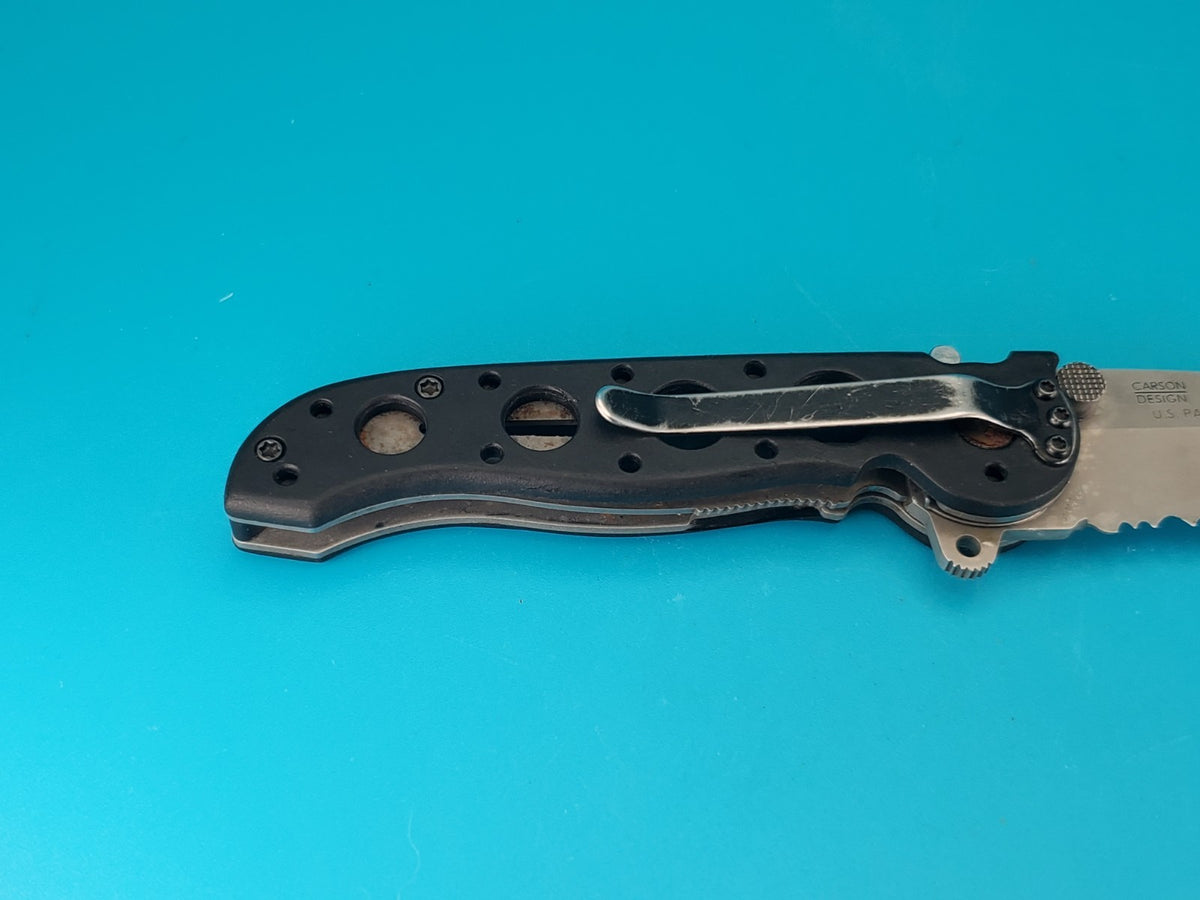 CRKT M16-12Z Black Handle Combo Edge Folding Pocket Knife!
