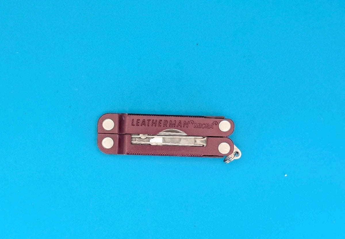 Leatherman Micra Multi-Tool, Knife, Scissors, Key Ring, Cherry Red!