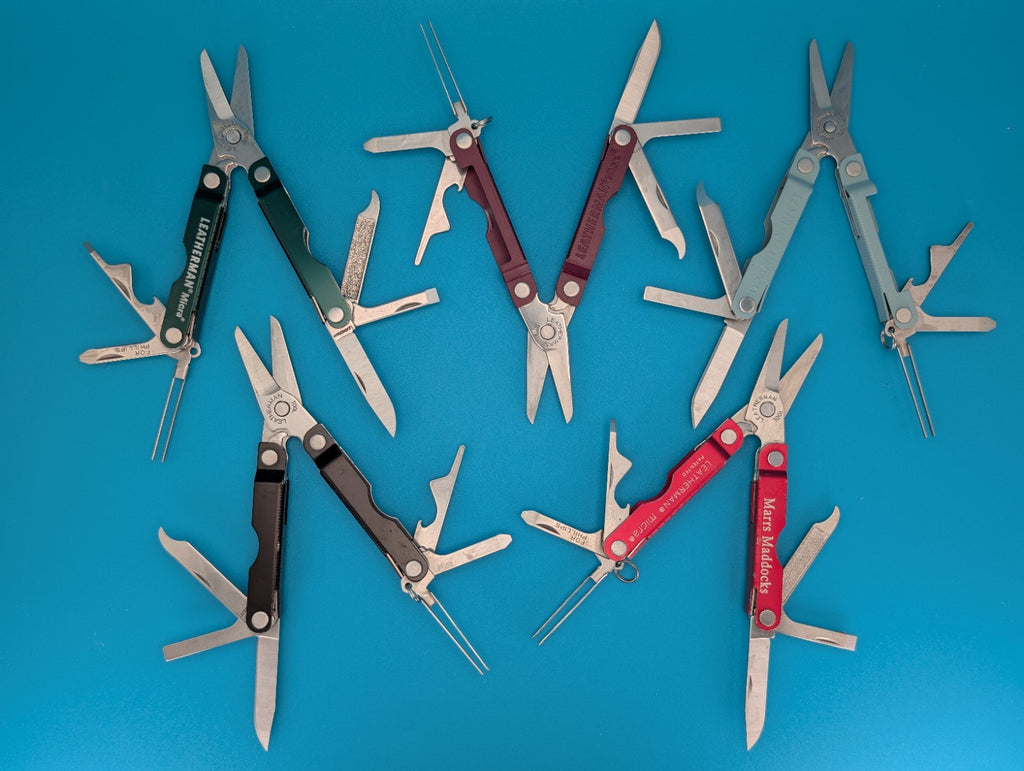 Leatherman Micra Multi-Tool Knife Scissors Key Ring! MIXED COLORS! LOT OF 5!