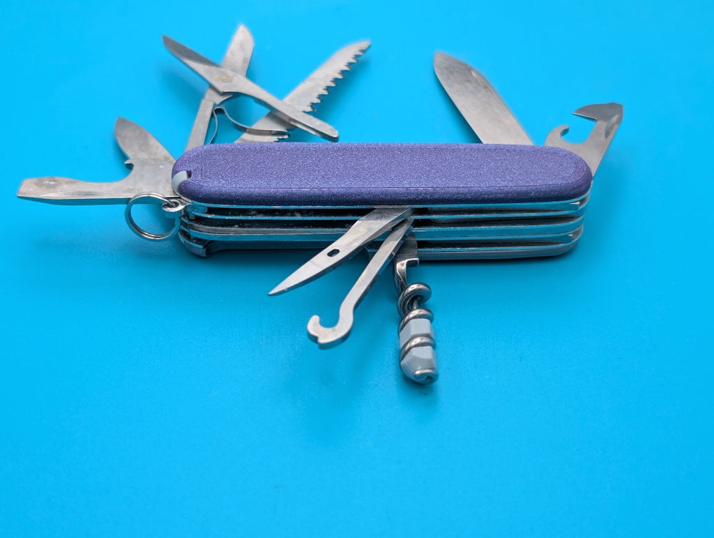 Custom Victorinox Huntsman Nebula Purple and Space Gray Swiss Army Knife! 91mm