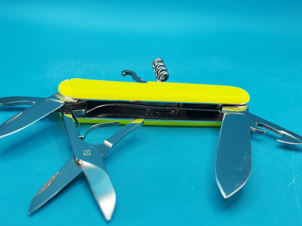 Victorinox Climber Stayglow Swiss Army Knife Multi Tool! *CHIPPED BACK SCALE*