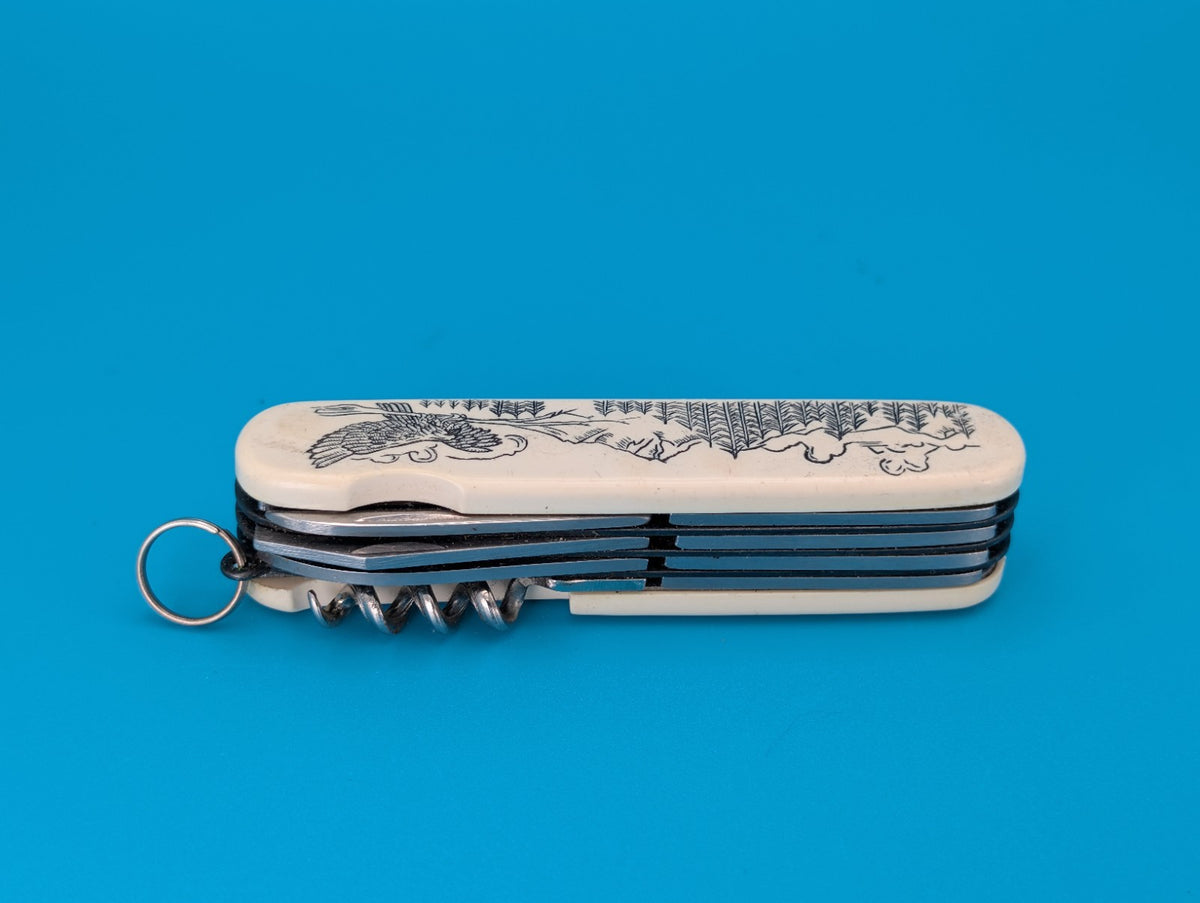 Vintage 200th Anniversary American International Mint Pocket Knife Multi Tool!