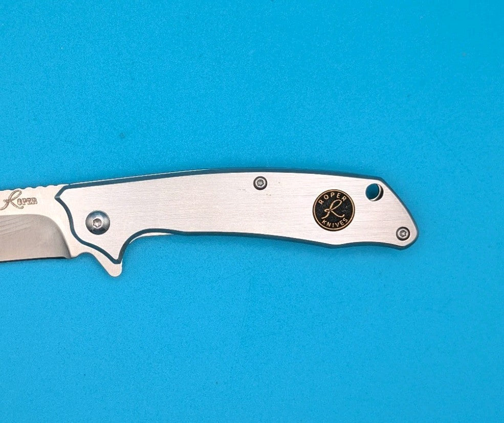 ABKT Roper Deputy Stainless Handle Folding Knife 4" Closed 3.25" Blade