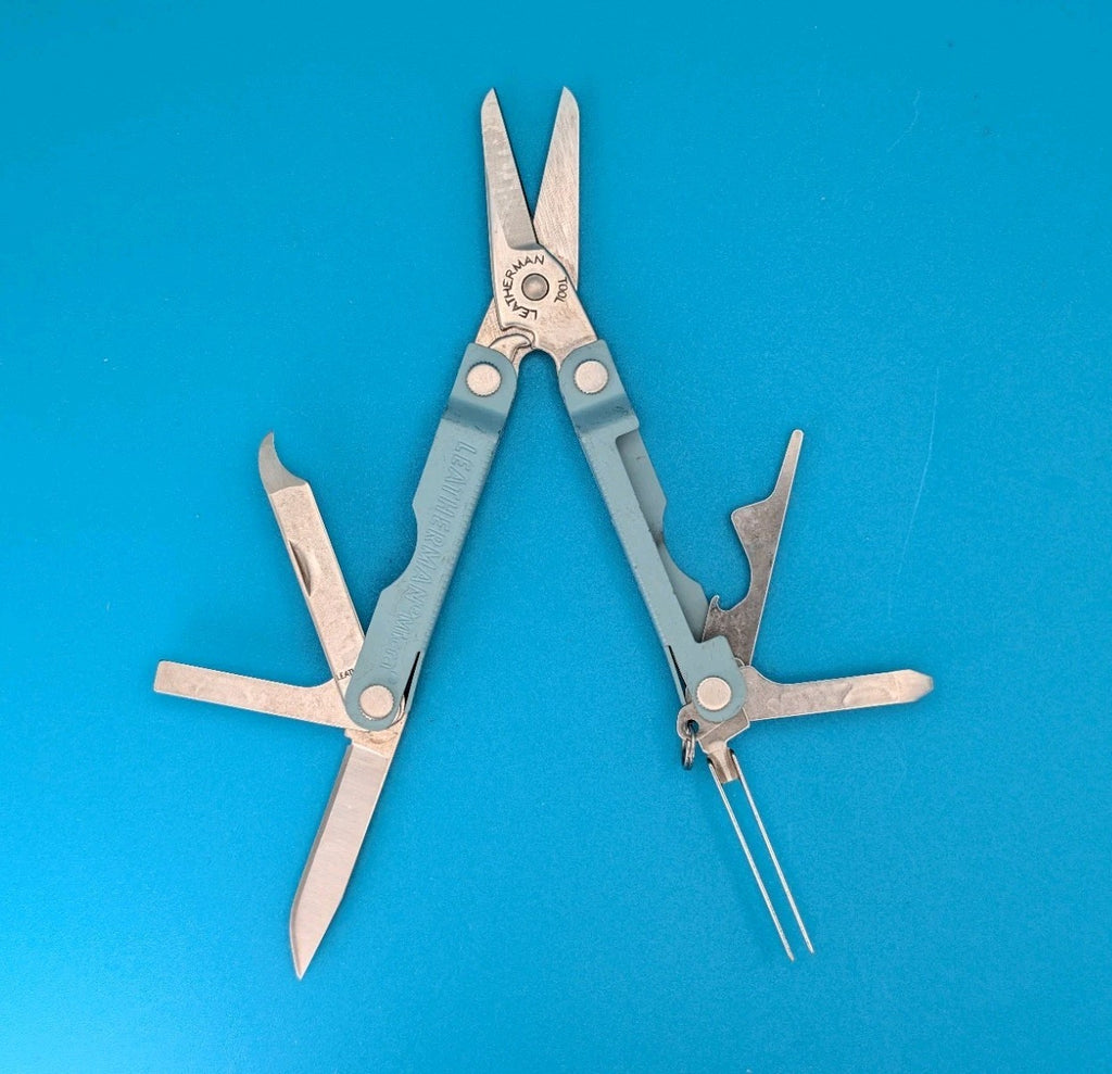 Leatherman Micra Multi-Tool, Knife, Scissors, Key Ring, Artic Blue!