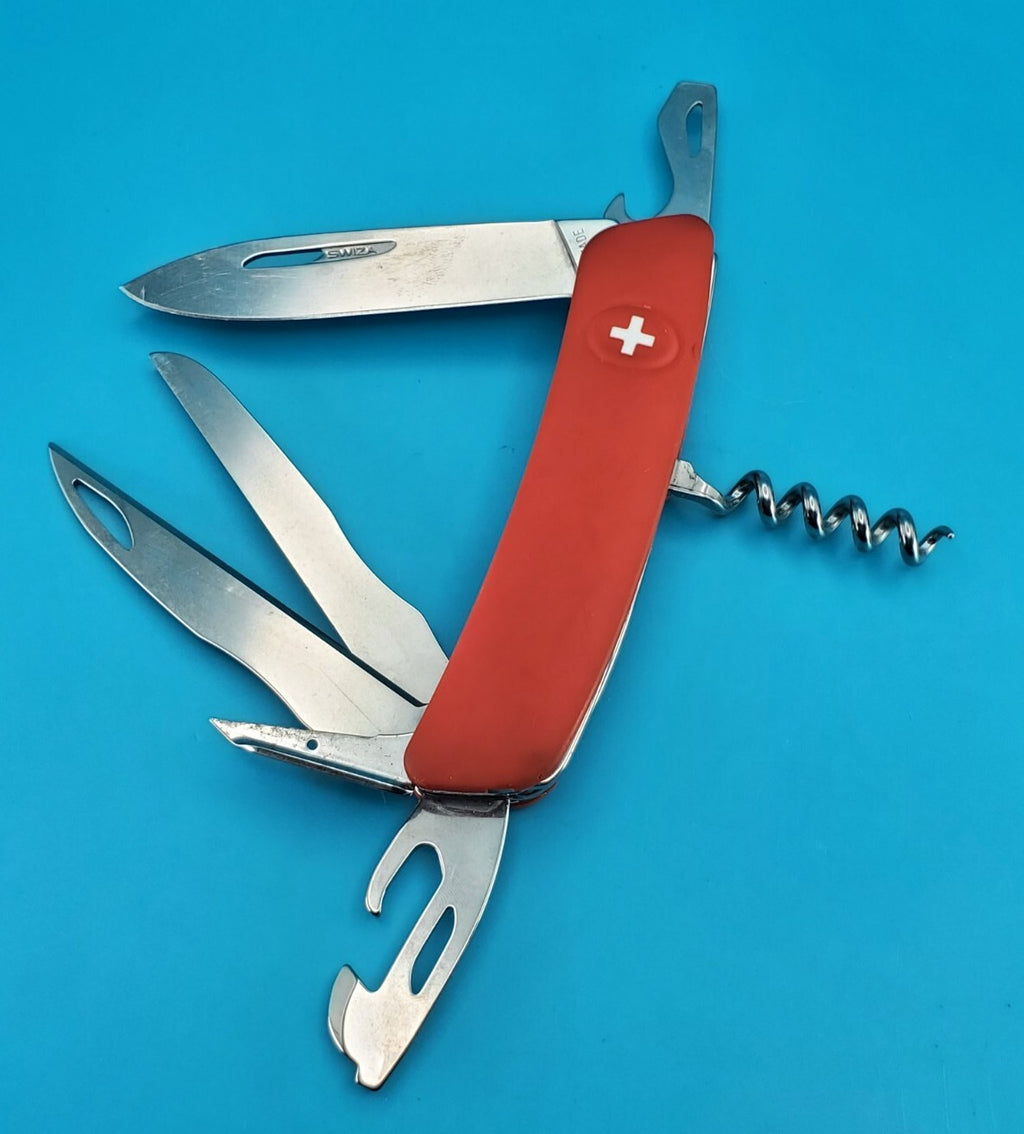 Swiza A18-14 Swiss Pocket Knife Stainless Steel Blades OD Red Synthetic Handle