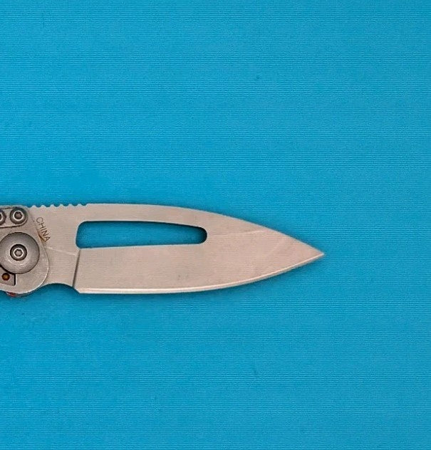 Rare Retired Buck 818 Apex Orange Handle Folding Pocket Knife!
