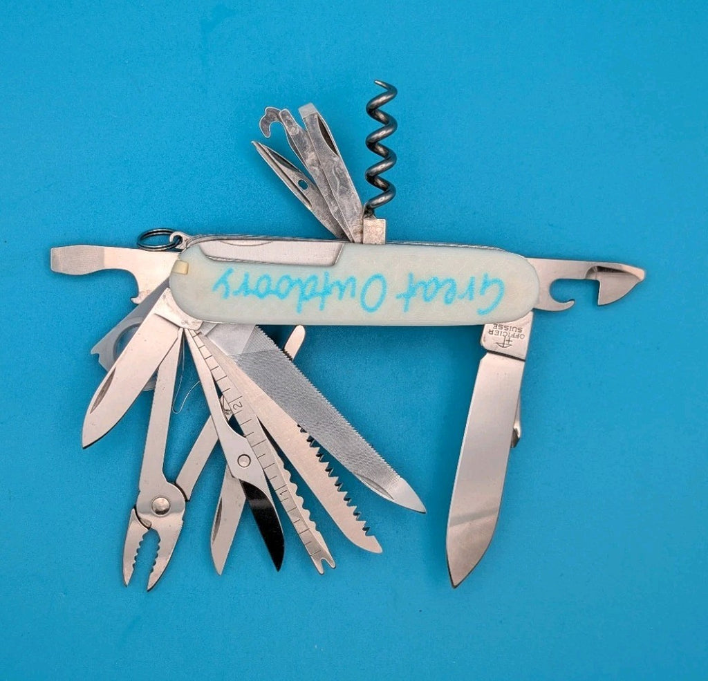 Custom Victorinox SwissChamp Glow in the Dark Knife Multi-Tool! *GREAT OUTDOORS*