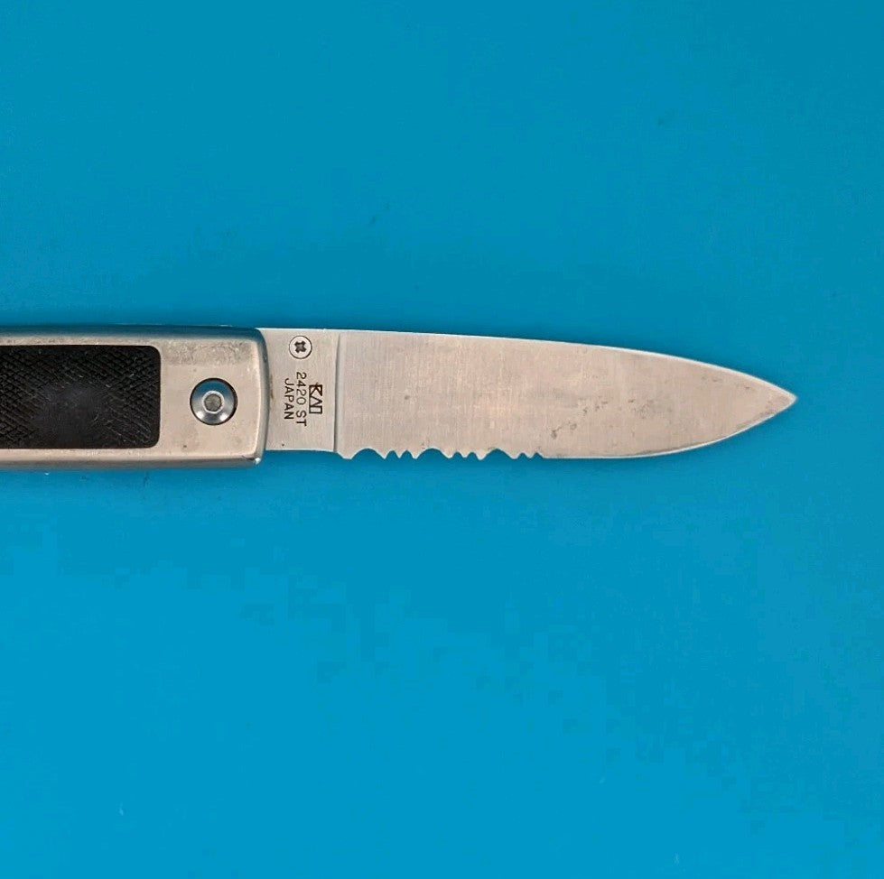 Kershaw 2420ST Liner Action Folding Knife 3.5" Combo Blade, Aluminum Handle