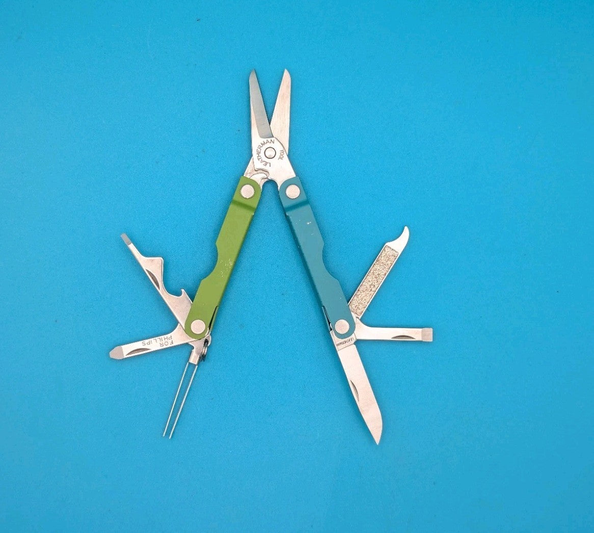 Leatherman Micra Multi-Tool, Knife, Scissors, Key Ring, Teal Twist!
