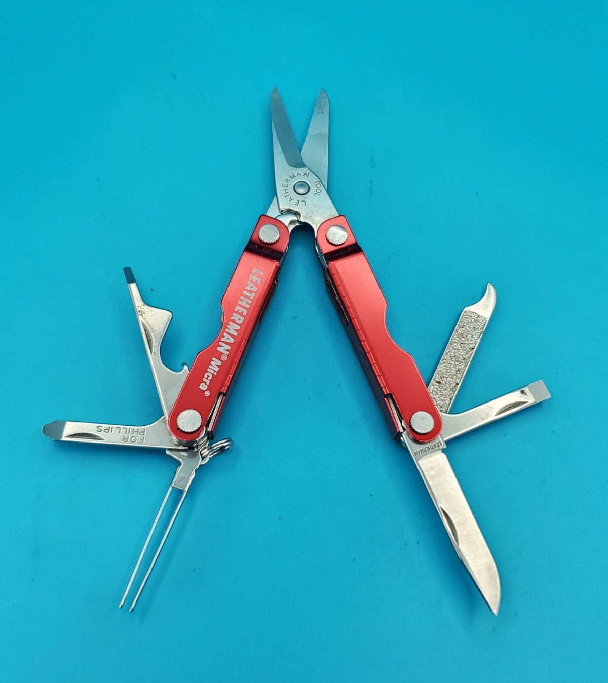 Leatherman Micra Multi-Tool, Knife, Scissors, Key Ring, Red!
