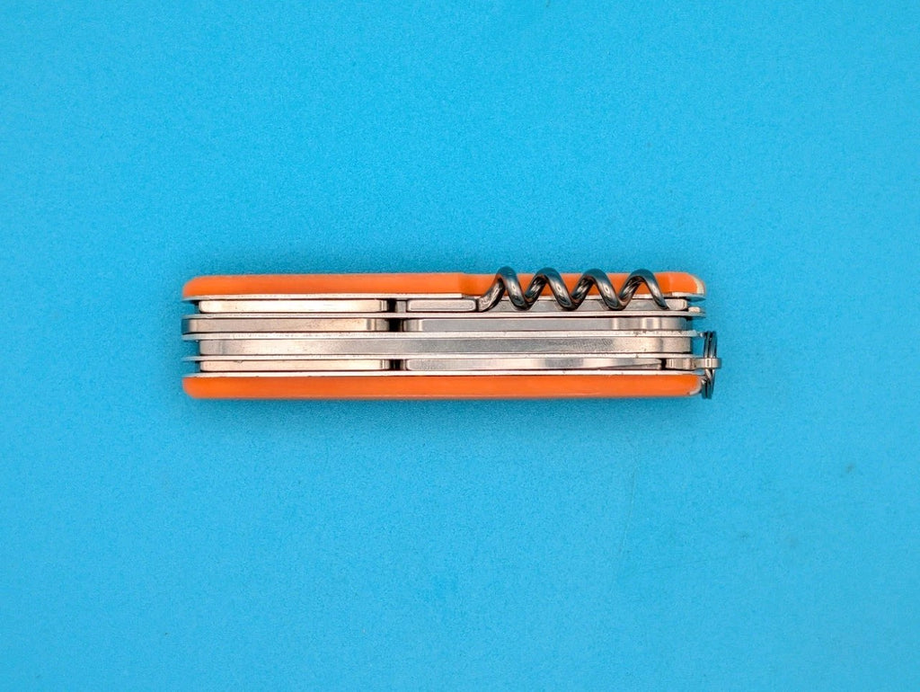 CUSTOM VICTORINOX EXPLORER ORANGE GLOW IN THE DARK SWISS ARMY KNIFE!