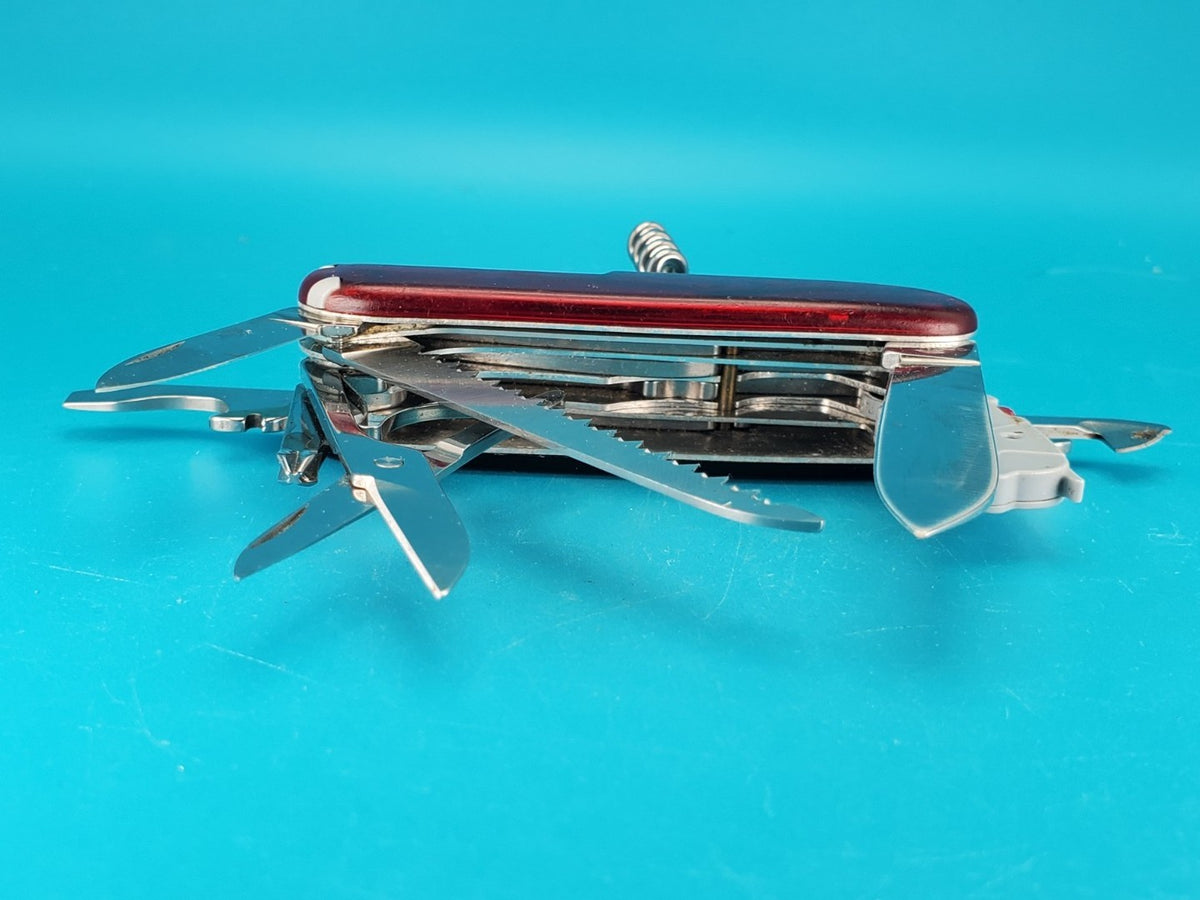 Victorinox Huntsman Lite Ruby Red Swiss Army Knife Multi Tool!