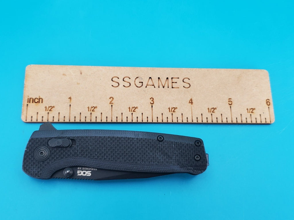 Sog Terminus XR 2.95" D2 Steel Blade Folding Knife! BLACK!