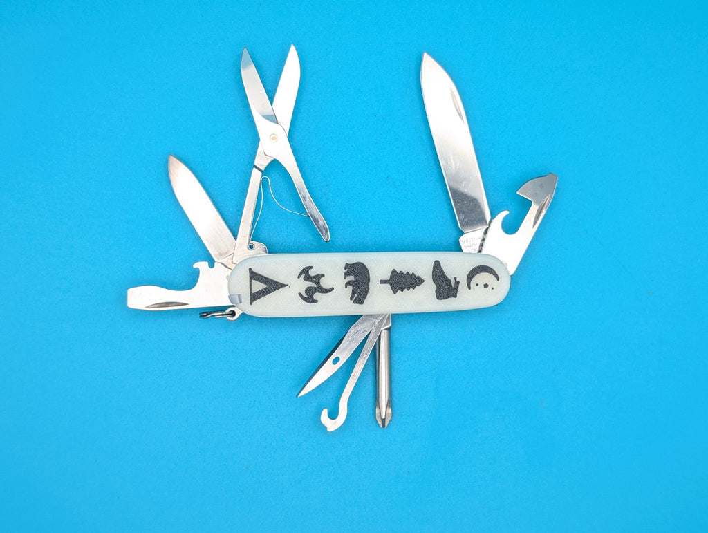Custom Victorinox Super Tinker Glow in the Dark Swiss Army Knife Multi Tool!