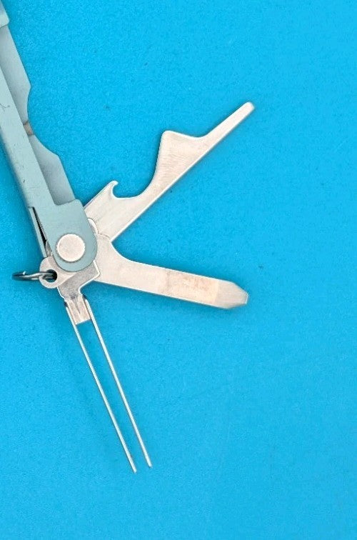 Custom Leatherman Micra Multi-Tool, Knife, Scissors, Key Ring, Teal! *SUNSHINE*