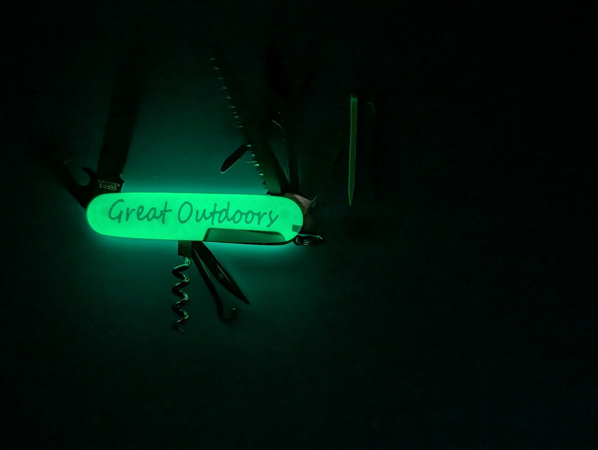 Custom Victorinox Huntsman Glow in the Dark Swiss Army Knife Multi Tool!