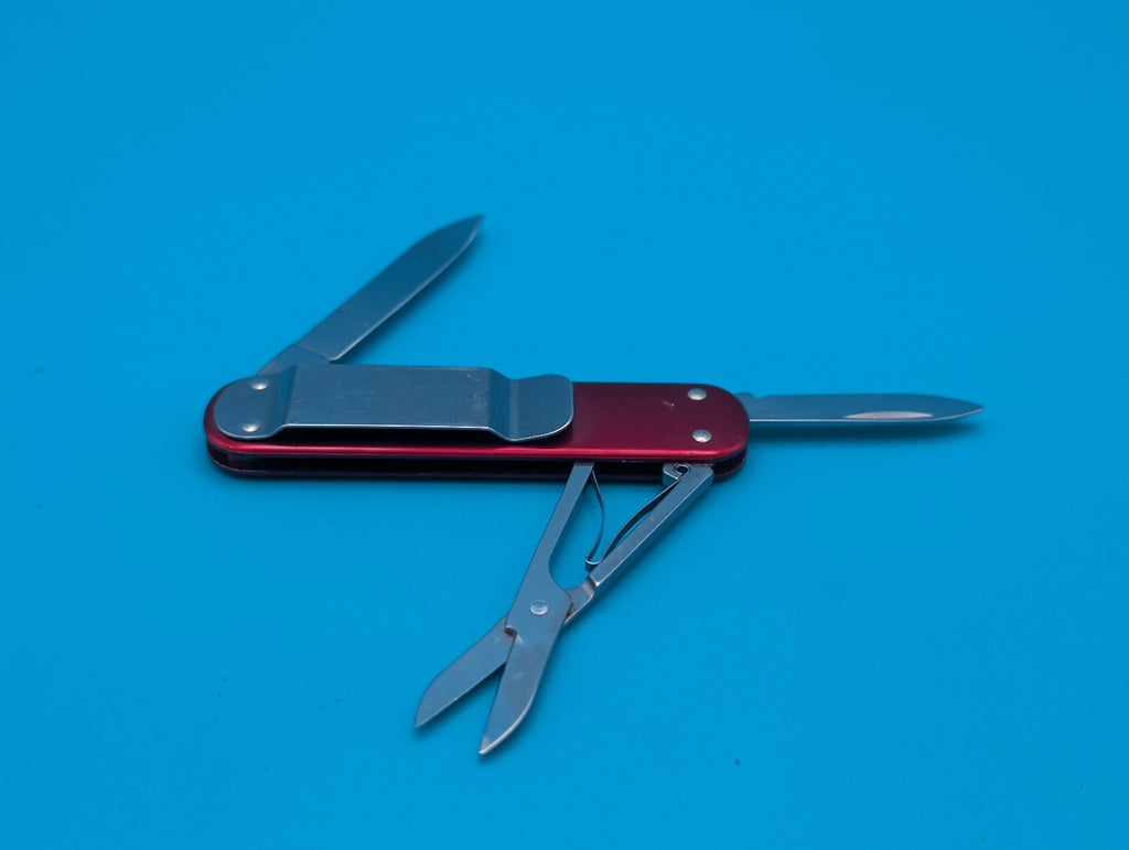 Victorinox Money Clip Red Alox Swiss Army Knife Multi Tool!