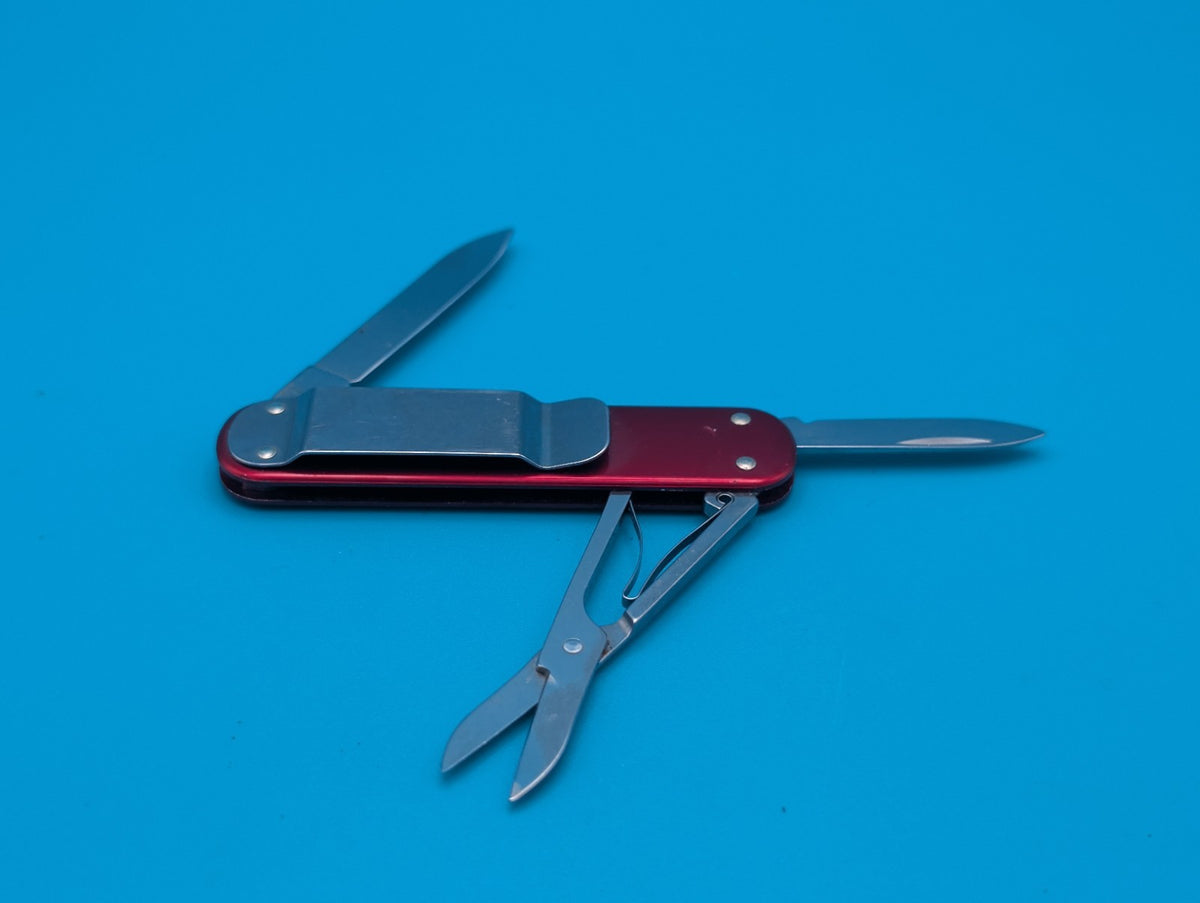 Victorinox Money Clip Red Alox Swiss Army Knife Multi Tool!