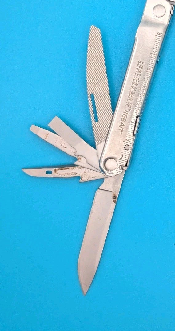 Leatherman Rebar Multi-Tool, Stainless with Sheath, Rogers Group