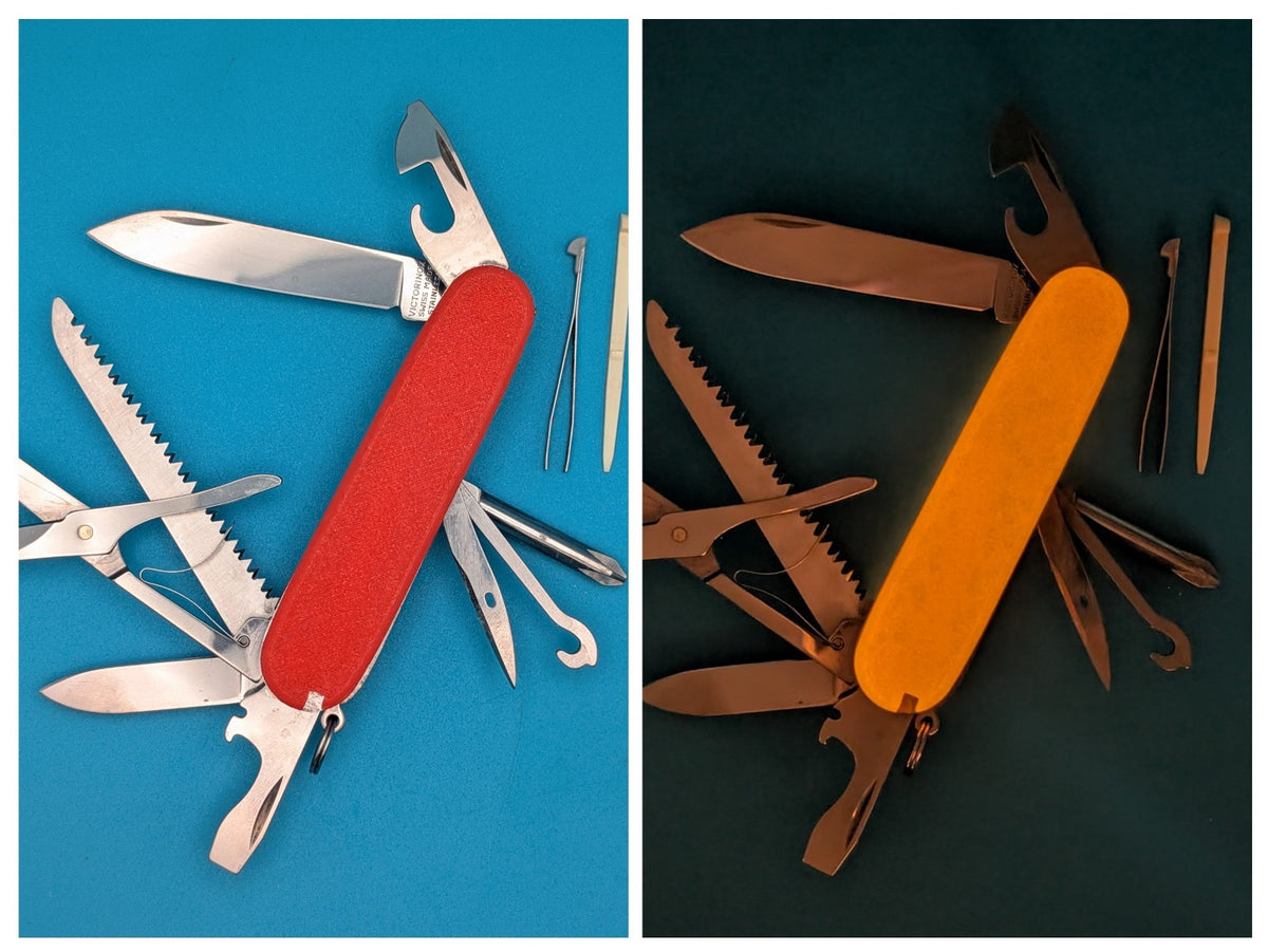 CUSTOM VICTORINOX FIELDMASTER GLOW IN THE DARK SWISS ARMY KNIFE MULTI TOOL!