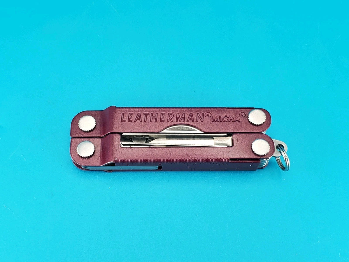Leatherman Micra Multi-Tool, Knife, Scissors, Key Ring, Cherry Red!