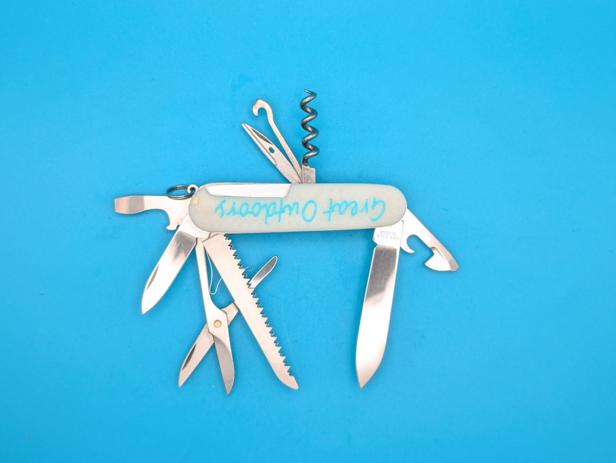 Custom Victorinox Huntsman Glow in the Dark Swiss Army Knife Multi Tool!