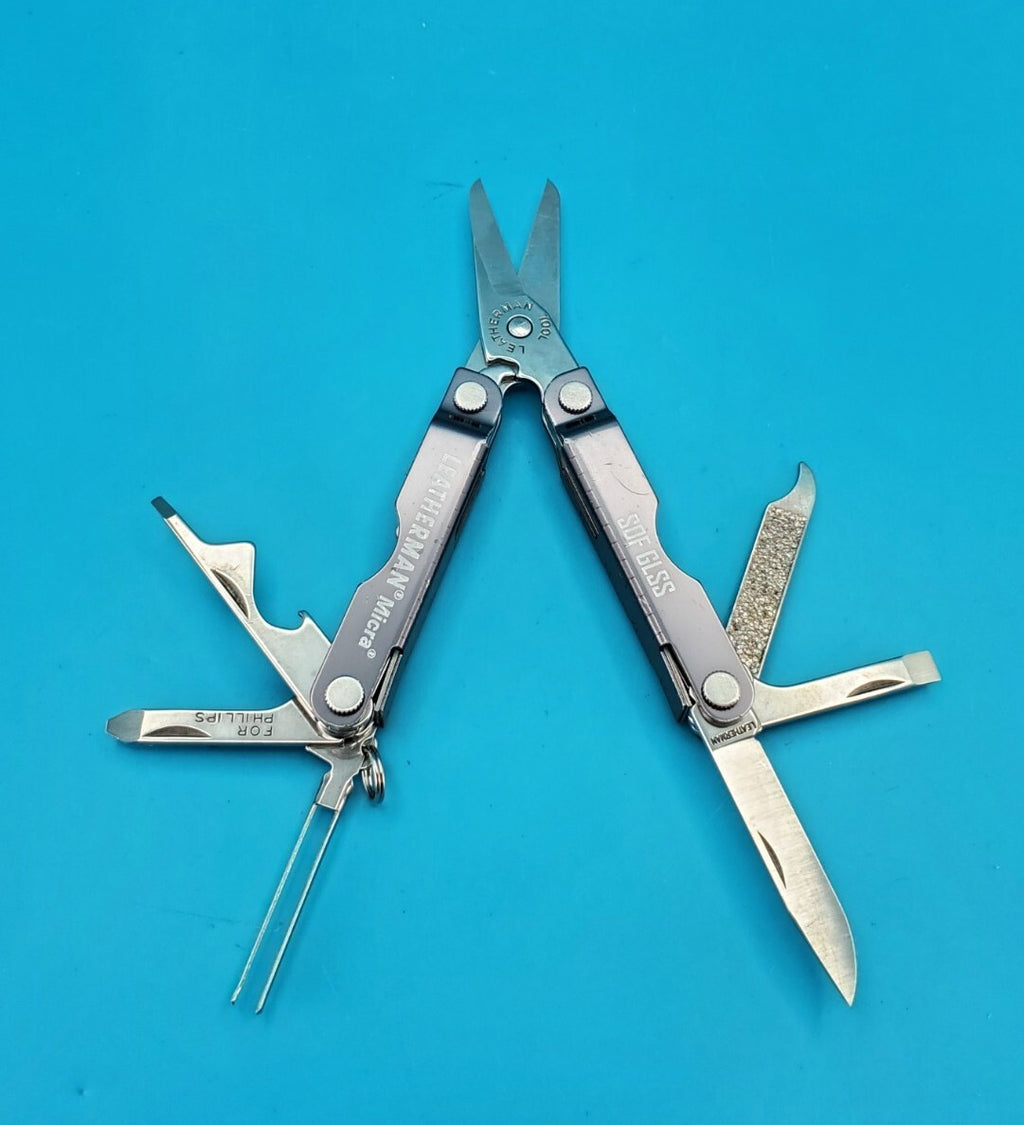 Leatherman Micra Multi-Tool, Knife, Scissors, Key Ring, Gray! *SOF GLSS*