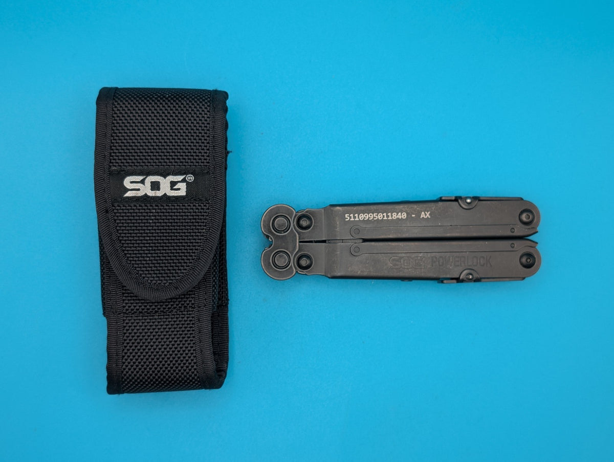 SOG PowerLock Multi Tool! WITH SHEATH! BLACK!