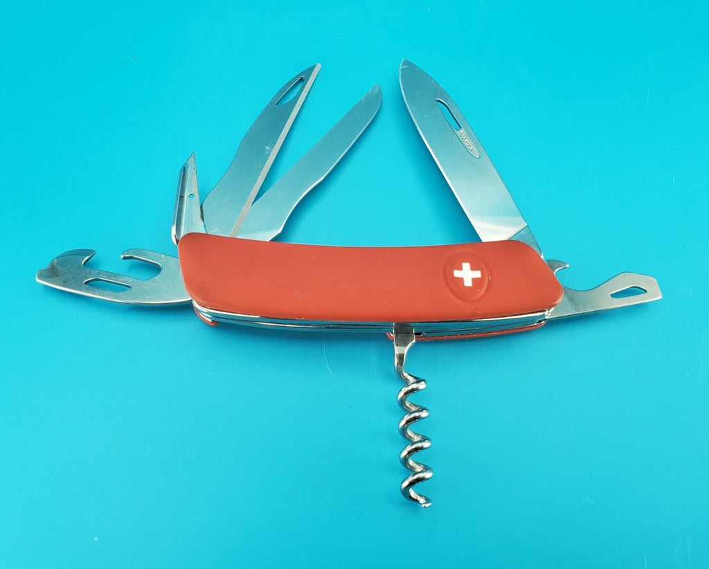 Swiza A18-14 Swiss Pocket Knife Stainless Steel Blades OD Red Synthetic Handle