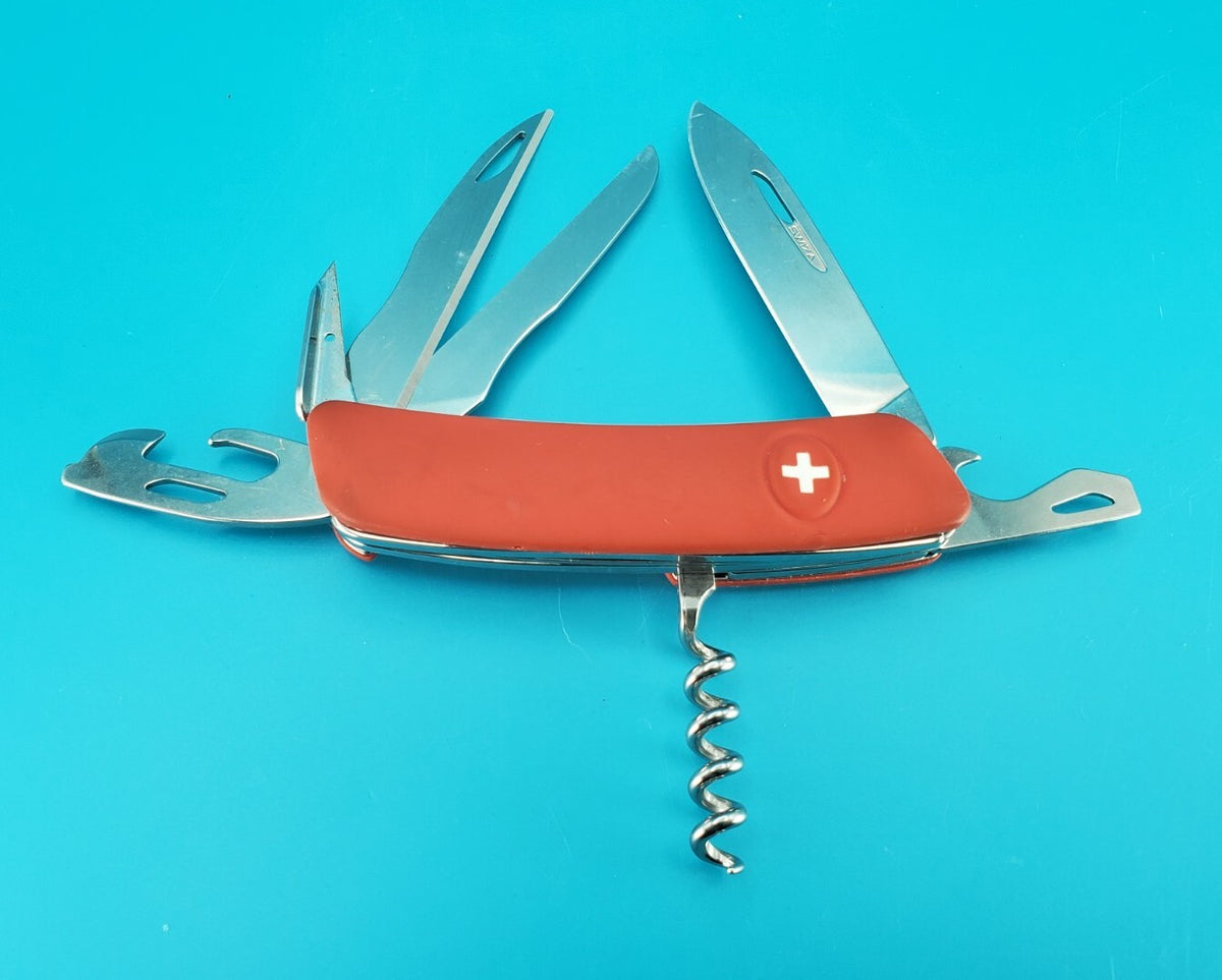 Swiza A18-14 Swiss Pocket Knife Stainless Steel Blades OD Red Synthetic Handle