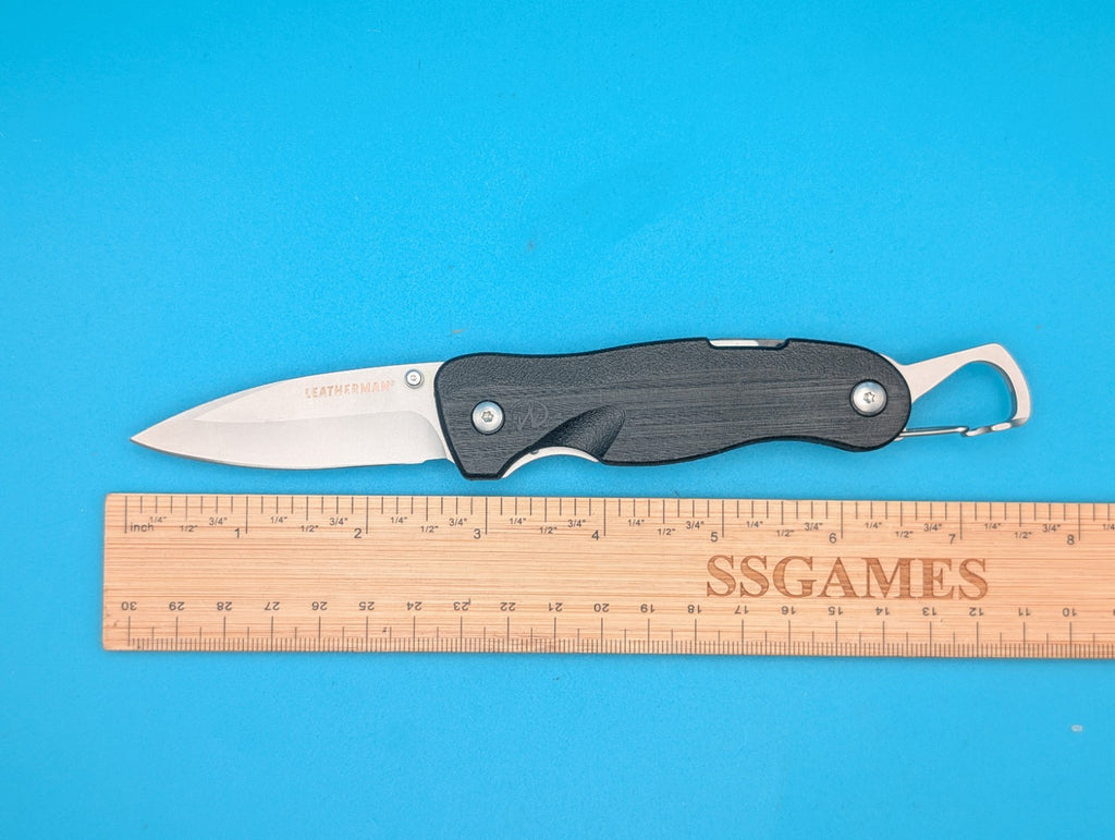 Leatherman Crater C33 Plain Edge Pocket Knife! Black!